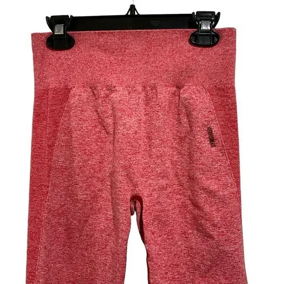 GYMSHARK Red Flat Front Flex High Waisted Activewear Leggings Women’s Size M - Picture 2 of 9